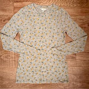 Lucky Brand Floral Long Sleeve Thermal Top Size XS